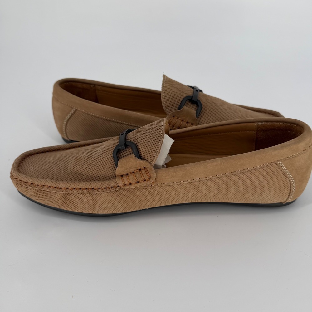 Alan Payne Mens Tan Como Perforated Suede Driving Loafers Bit Detail 11.5 10308 - Picture 8 of 13